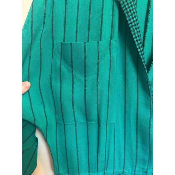 Vintage Ilse M 1980’s teal green button down midi dress size 6/8 - Picture 16 of 16